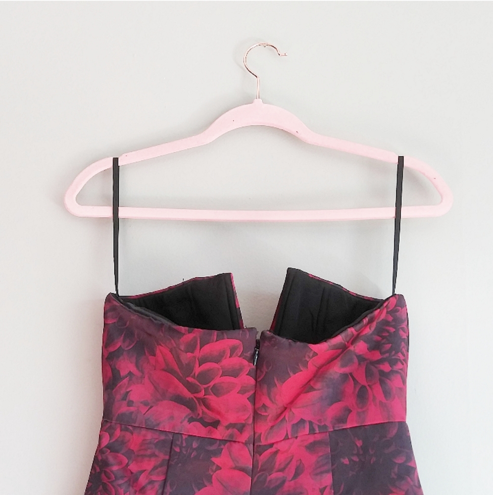 NWT Revolve NBD Floral Strapless Slit Dress - Picture 8 of 8